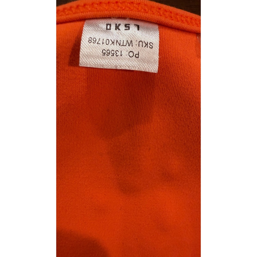 LSKD Womens Orange Activewear Cropped Tank Top WTNK01768 Size Medium - Picture 5 of 16